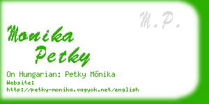 monika petky business card