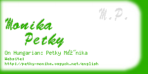 monika petky business card